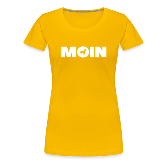 Boston Terrier - Moin | Women’s Premium T-Shirt - Sonnengelb