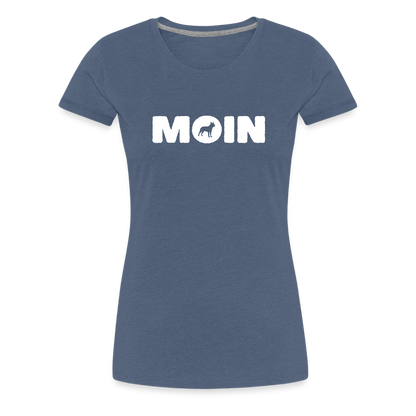 Boston Terrier - Moin | Women’s Premium T-Shirt - Blau meliert