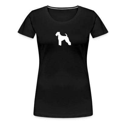 Women’s Premium T-Shirt - Airedale Terrier-Silhouette - Schwarz