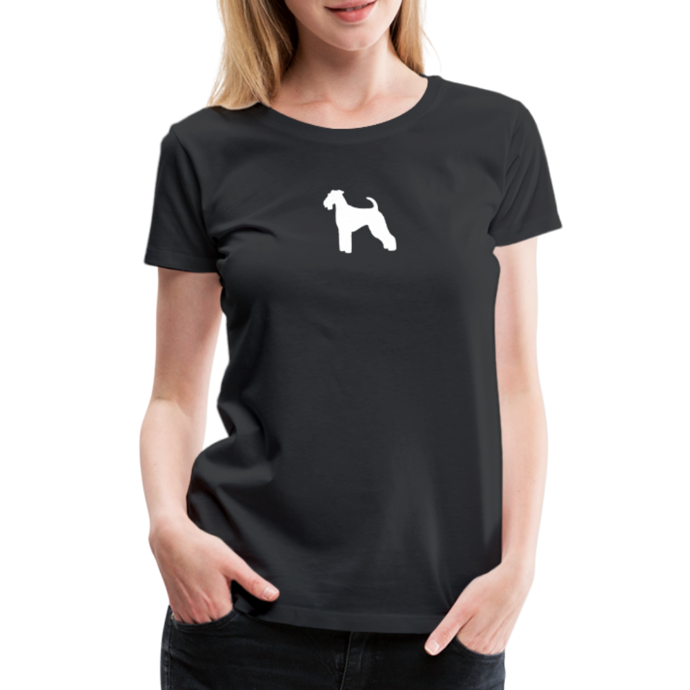 Women’s Premium T-Shirt - Airedale Terrier-Silhouette - Schwarz