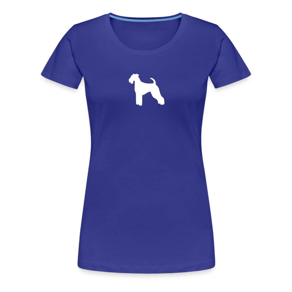 Women’s Premium T-Shirt - Airedale Terrier-Silhouette - Königsblau