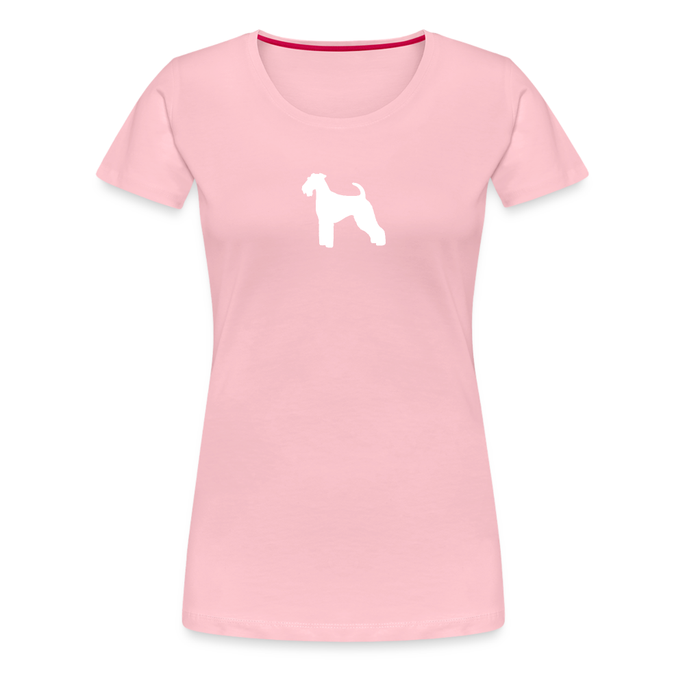 Women’s Premium T-Shirt - Airedale Terrier-Silhouette - Hellrosa