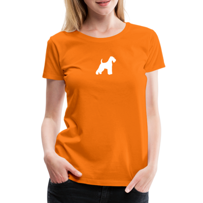 Welsh Terrier-Silhouette | Women’s Premium T-Shirt - Orange