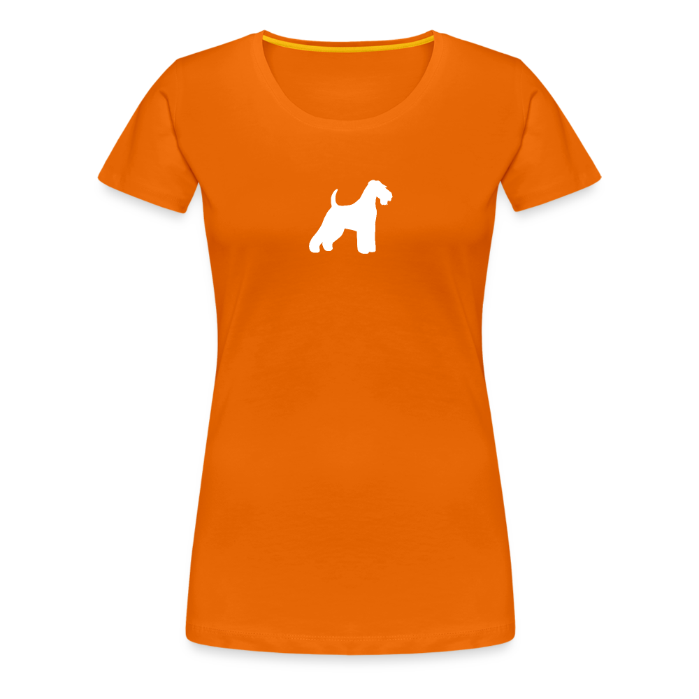 Welsh Terrier-Silhouette | Women’s Premium T-Shirt - Orange