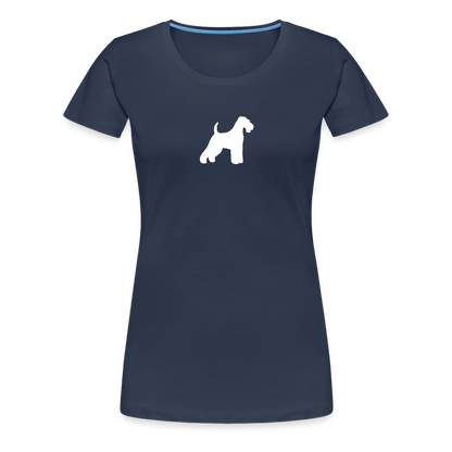 Welsh Terrier-Silhouette | Women’s Premium T-Shirt - Navy