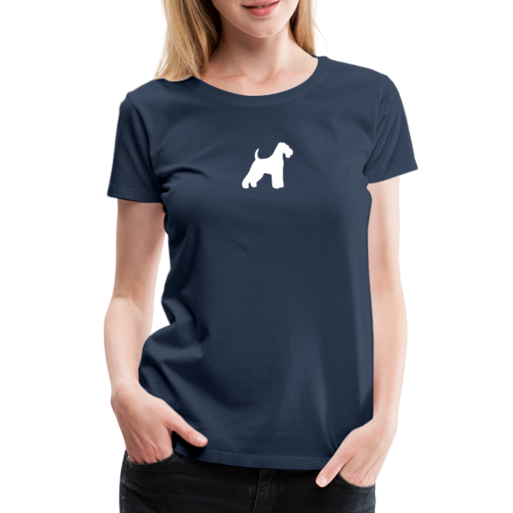 Welsh Terrier-Silhouette | Women’s Premium T-Shirt - Navy