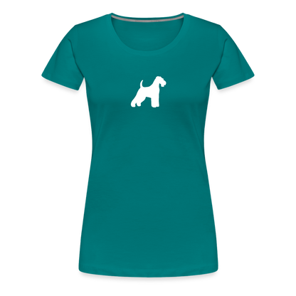 Welsh Terrier-Silhouette | Women’s Premium T-Shirt - Divablau