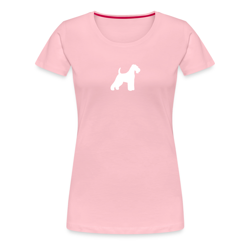 Welsh Terrier-Silhouette | Women’s Premium T-Shirt - Hellrosa