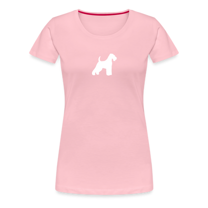 Welsh Terrier-Silhouette | Women’s Premium T-Shirt - Hellrosa