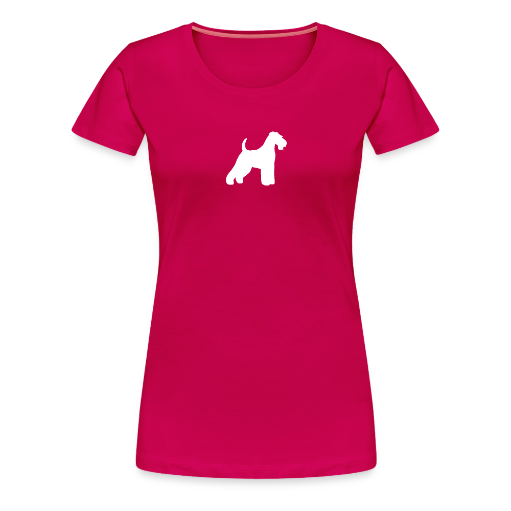 Welsh Terrier-Silhouette | Women’s Premium T-Shirt - dunkles Pink