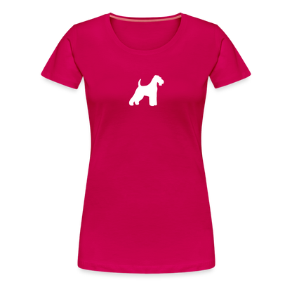 Welsh Terrier-Silhouette | Women’s Premium T-Shirt - dunkles Pink