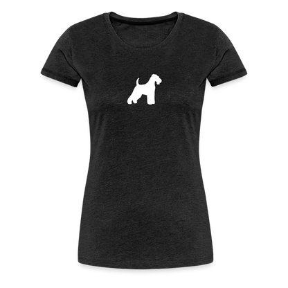 Welsh Terrier-Silhouette | Women’s Premium T-Shirt - Anthrazit