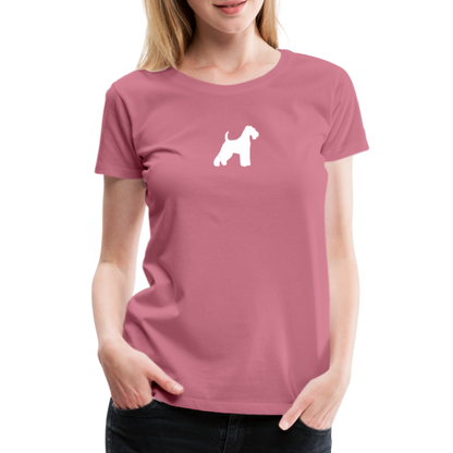 Welsh Terrier-Silhouette | Women’s Premium T-Shirt - Malve