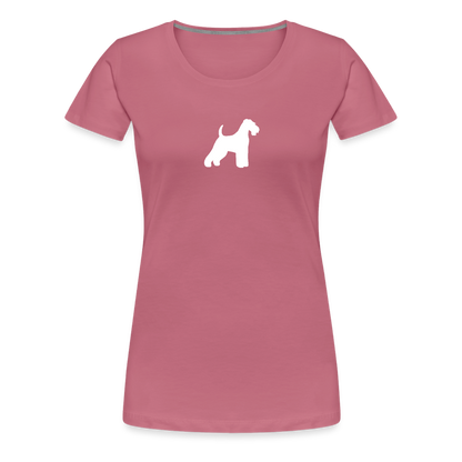 Welsh Terrier-Silhouette | Women’s Premium T-Shirt - Malve