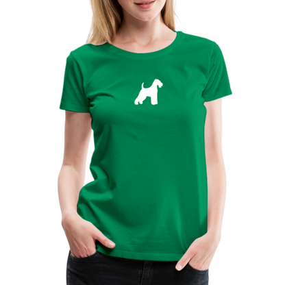 Welsh Terrier-Silhouette | Women’s Premium T-Shirt - Kelly Green