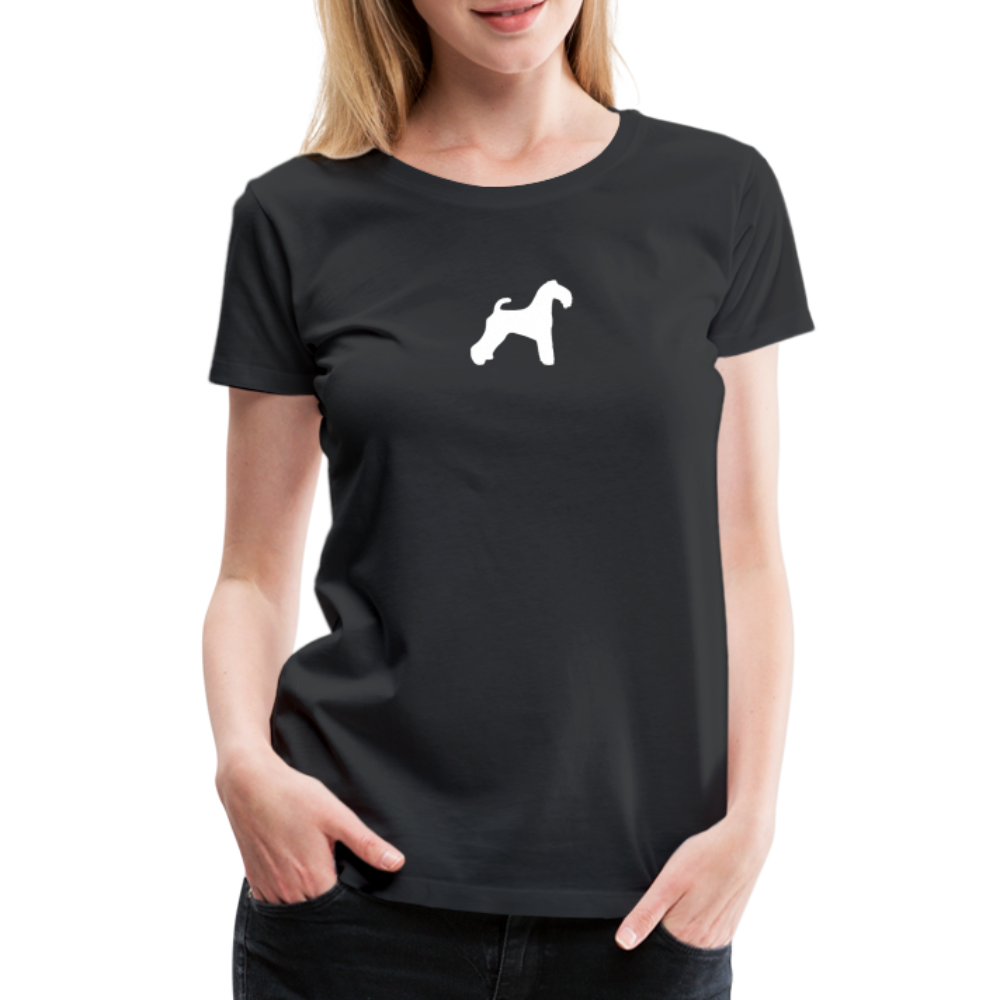 Kerry Blue Terrier-Silhouette | Women’s Premium T-Shirt - Schwarz