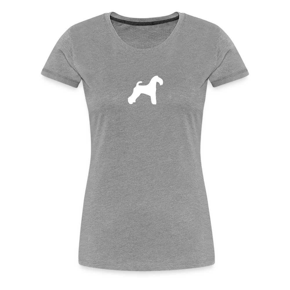 Kerry Blue Terrier-Silhouette | Women’s Premium T-Shirt - Grau meliert