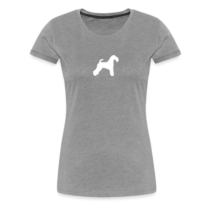 Kerry Blue Terrier-Silhouette | Women’s Premium T-Shirt - Grau meliert