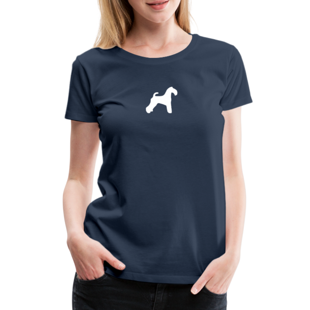 Kerry Blue Terrier-Silhouette | Women’s Premium T-Shirt - Navy