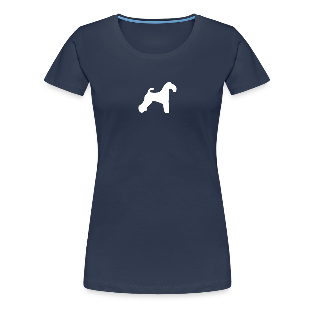 Kerry Blue Terrier-Silhouette | Women’s Premium T-Shirt - Navy