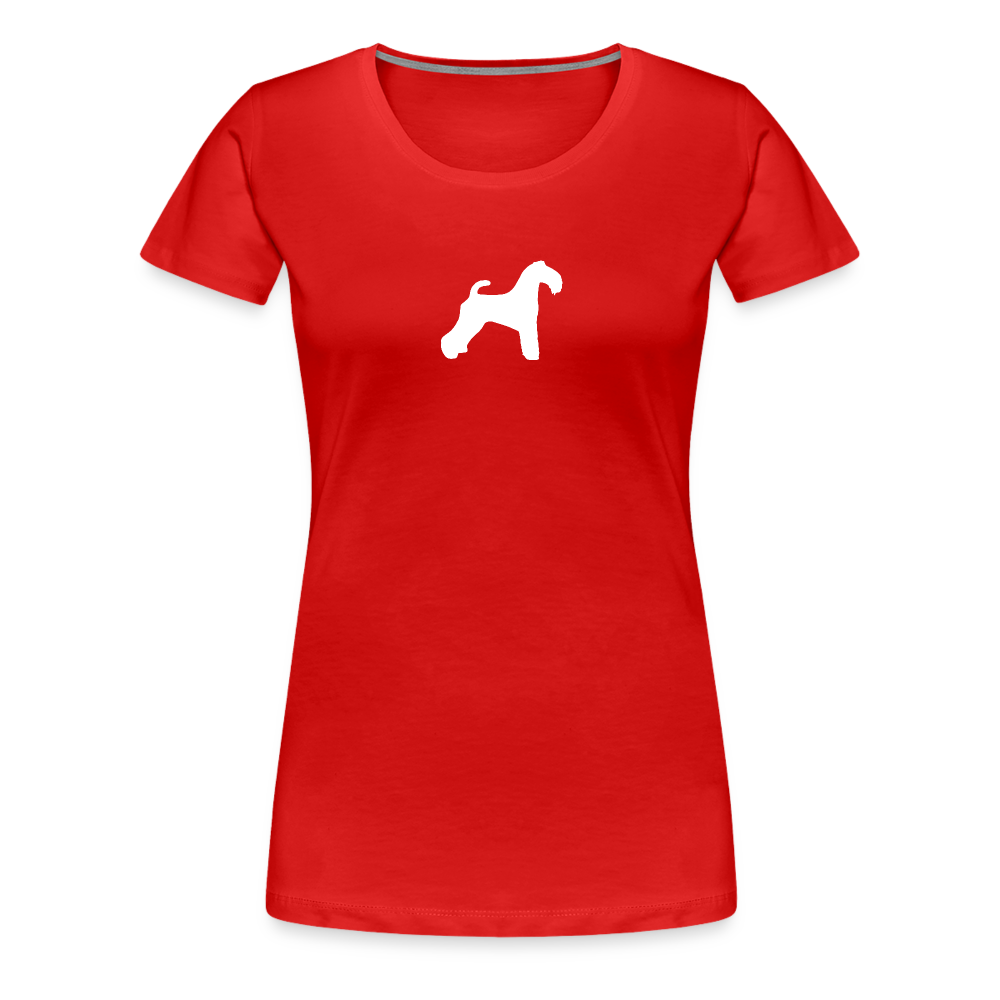 Kerry Blue Terrier-Silhouette | Women’s Premium T-Shirt - Rot
