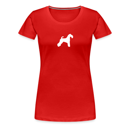 Kerry Blue Terrier-Silhouette | Women’s Premium T-Shirt - Rot