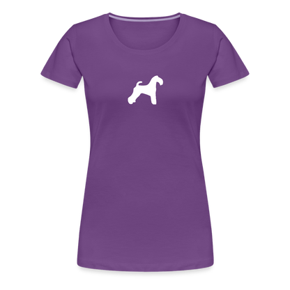 Kerry Blue Terrier-Silhouette | Women’s Premium T-Shirt - Lila