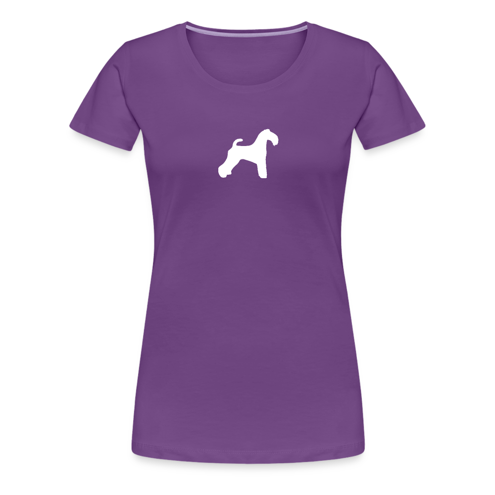 Kerry Blue Terrier-Silhouette | Women’s Premium T-Shirt - Lila