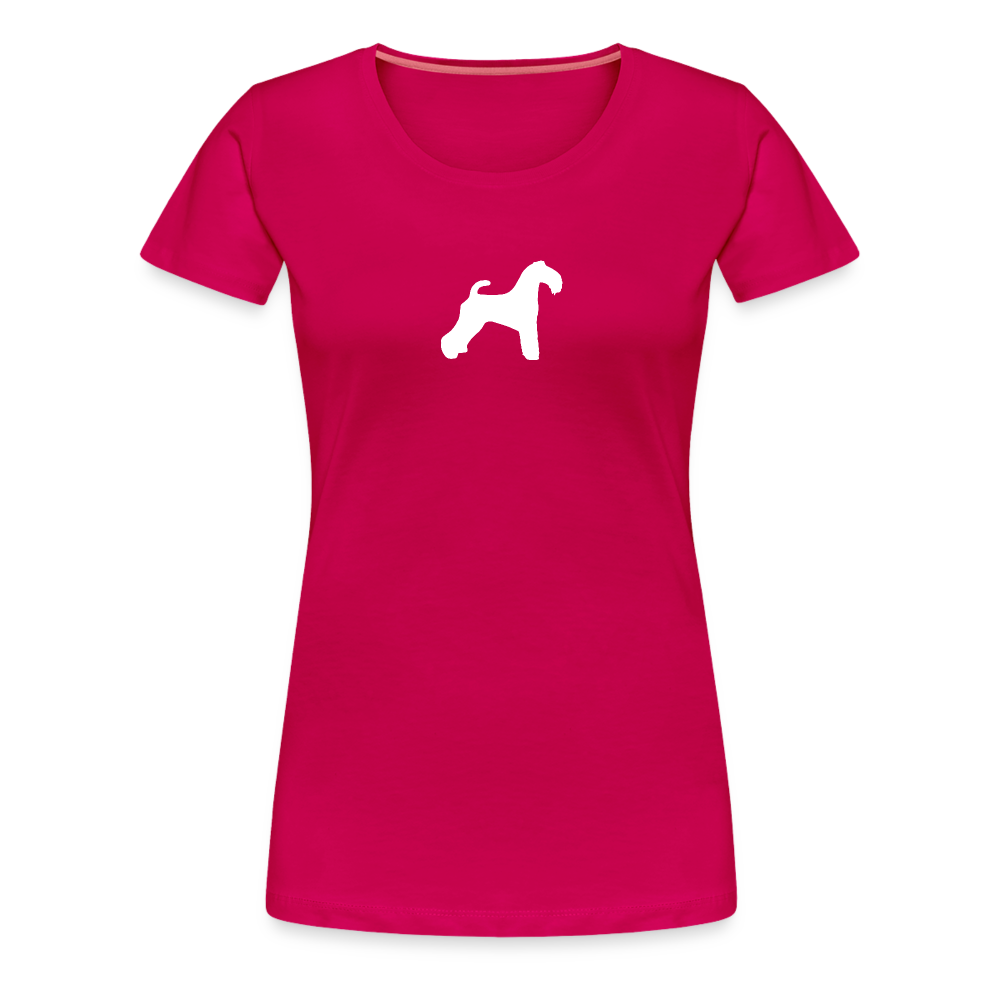 Kerry Blue Terrier-Silhouette | Women’s Premium T-Shirt - dunkles Pink