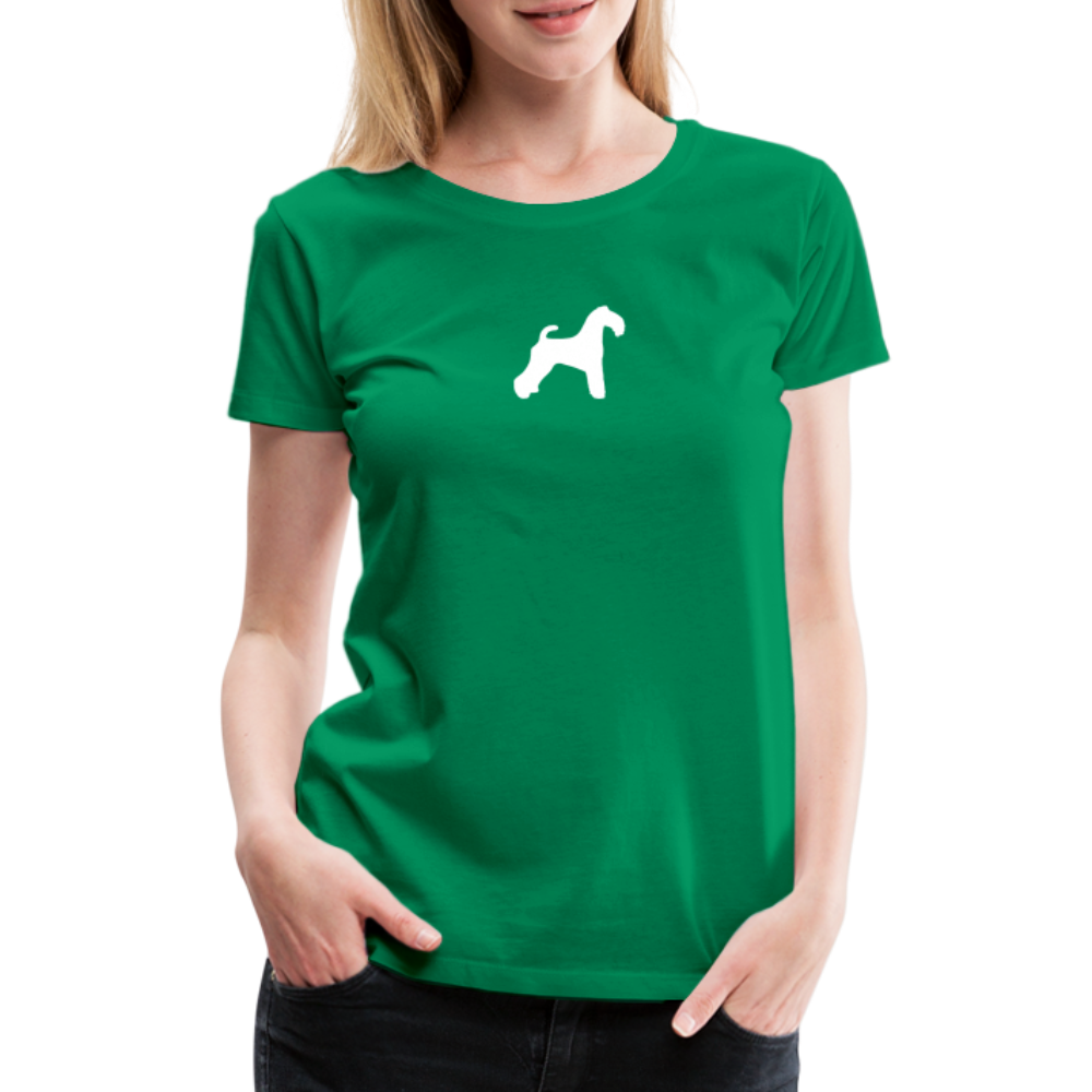 Kerry Blue Terrier-Silhouette | Women’s Premium T-Shirt - Kelly Green