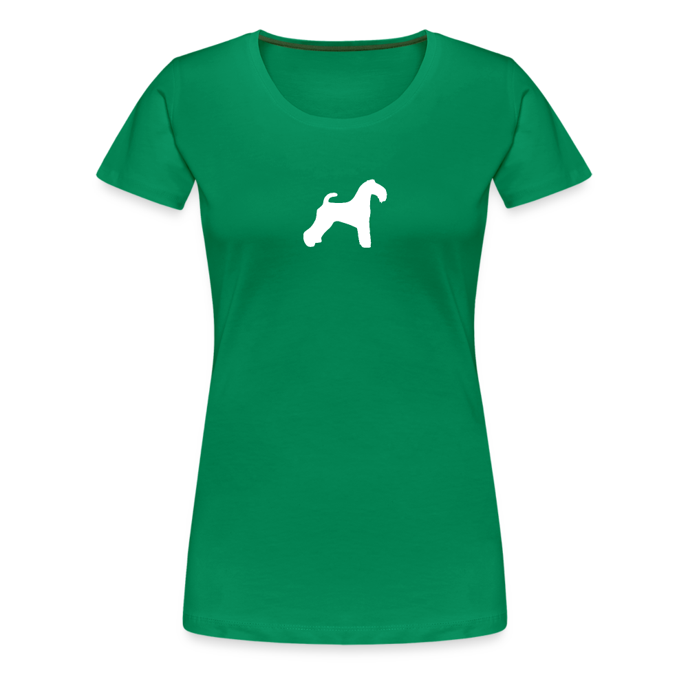 Kerry Blue Terrier-Silhouette | Women’s Premium T-Shirt - Kelly Green