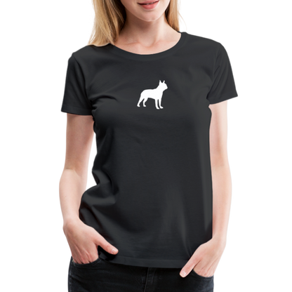 Boston Terrier-Silhouette | Women’s Premium T-Shirt - Schwarz