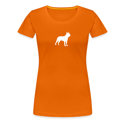 Boston Terrier-Silhouette | Women’s Premium T-Shirt - Orange