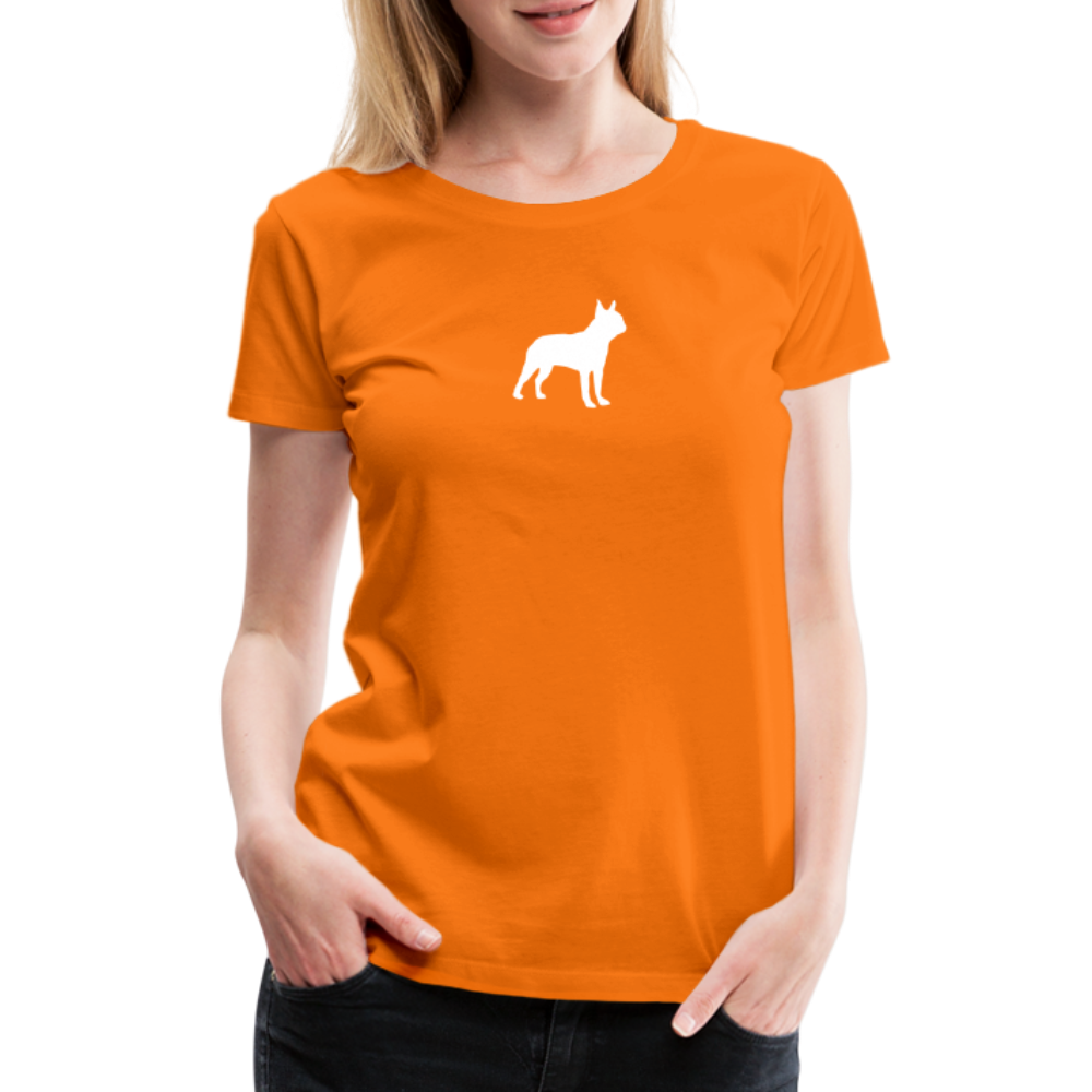 Boston Terrier-Silhouette | Women’s Premium T-Shirt - Orange