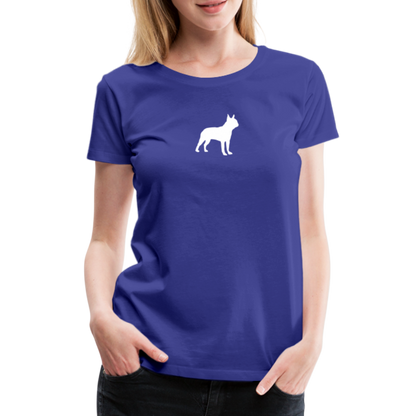 Boston Terrier-Silhouette | Women’s Premium T-Shirt - Königsblau