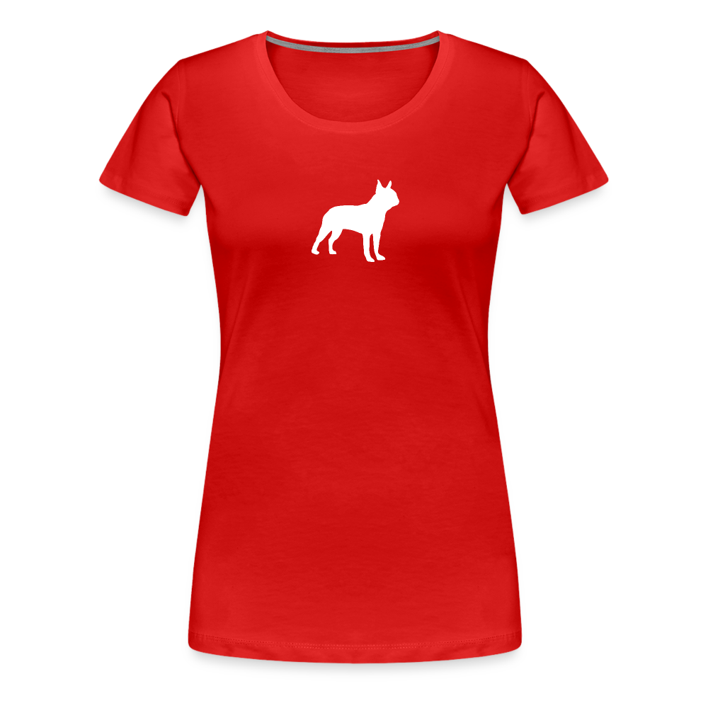 Boston Terrier-Silhouette | Women’s Premium T-Shirt - Rot