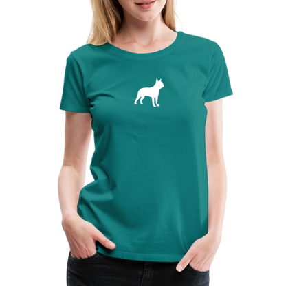 Boston Terrier-Silhouette | Women’s Premium T-Shirt - Divablau