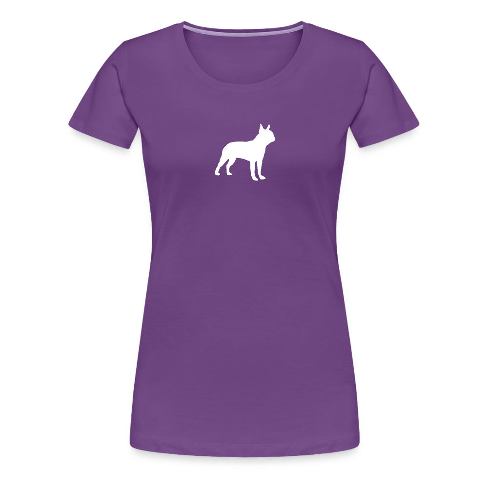Boston Terrier-Silhouette | Women’s Premium T-Shirt - Lila