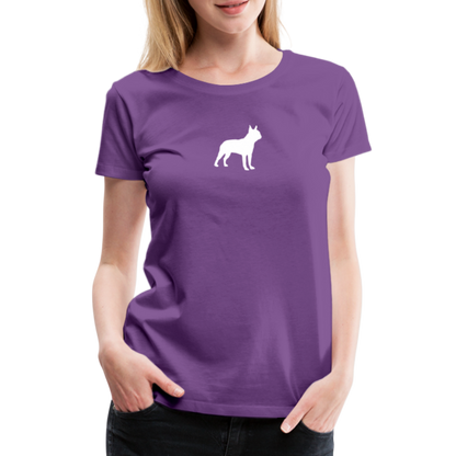 Boston Terrier-Silhouette | Women’s Premium T-Shirt - Lila