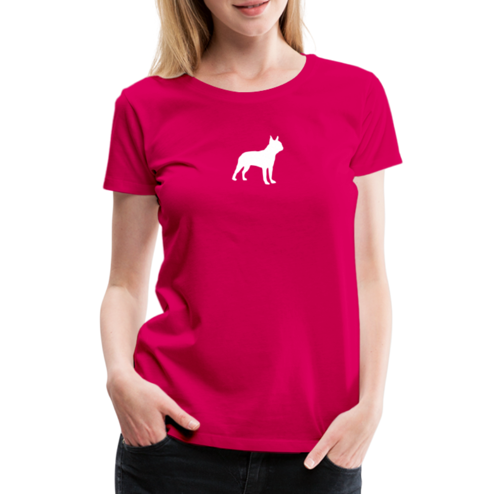Boston Terrier-Silhouette | Women’s Premium T-Shirt - dunkles Pink