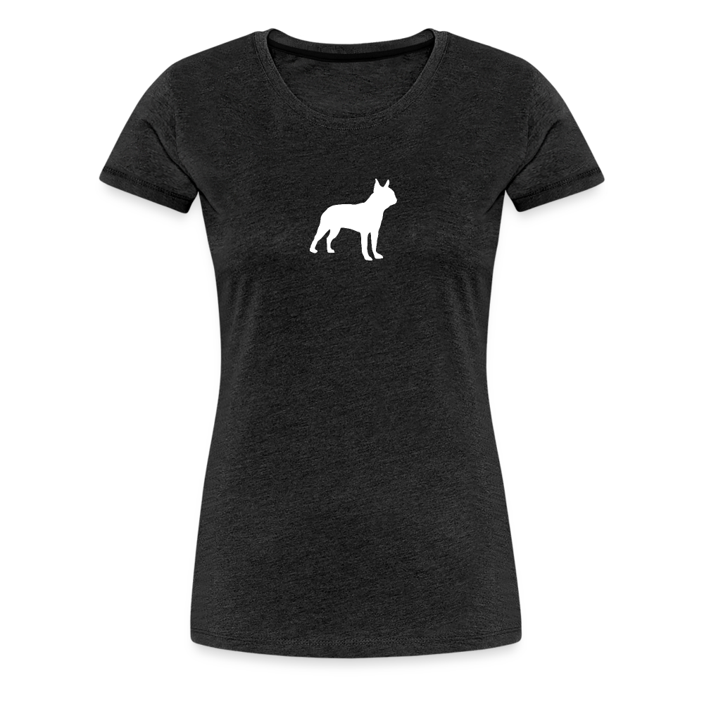 Boston Terrier-Silhouette | Women’s Premium T-Shirt - Anthrazit