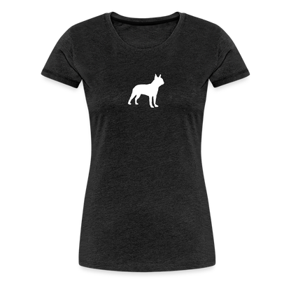 Boston Terrier-Silhouette | Women’s Premium T-Shirt - Anthrazit