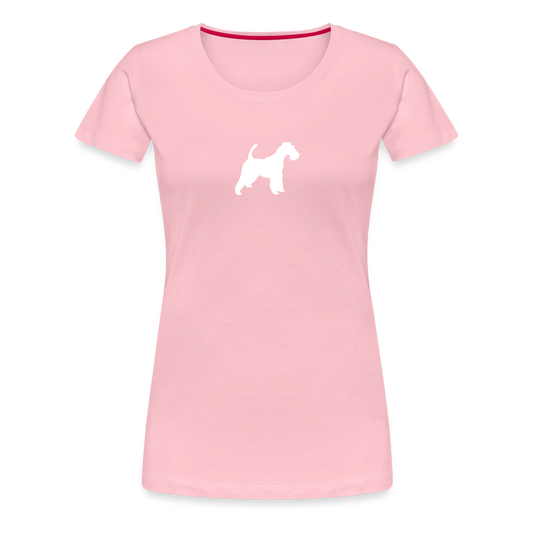 Foxterrier-Silhouette | Women’s Premium T-Shirt - Hellrosa