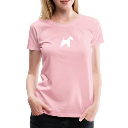Foxterrier-Silhouette | Women’s Premium T-Shirt - Hellrosa