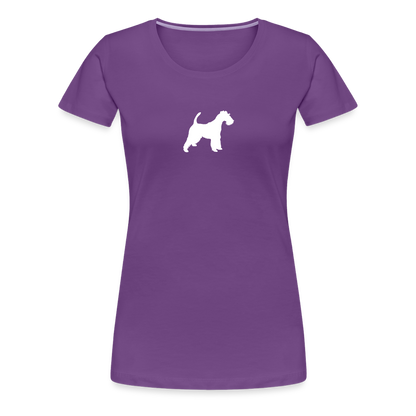 Foxterrier-Silhouette | Women’s Premium T-Shirt - Lila
