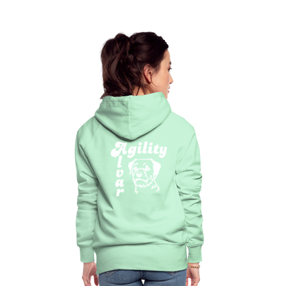 Border Terrier - Agility Alvar | Frauen Premium Hoodie - helles Mintgrün