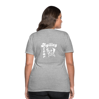Border Terrier Agility | Women’s Premium T-Shirt - Grau meliert