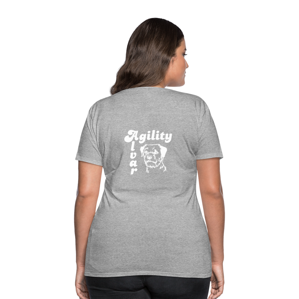 Border Terrier Agility | Women’s Premium T-Shirt - Grau meliert