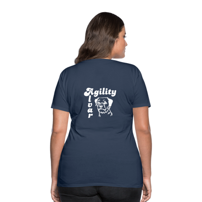 Border Terrier Agility | Women’s Premium T-Shirt - Navy