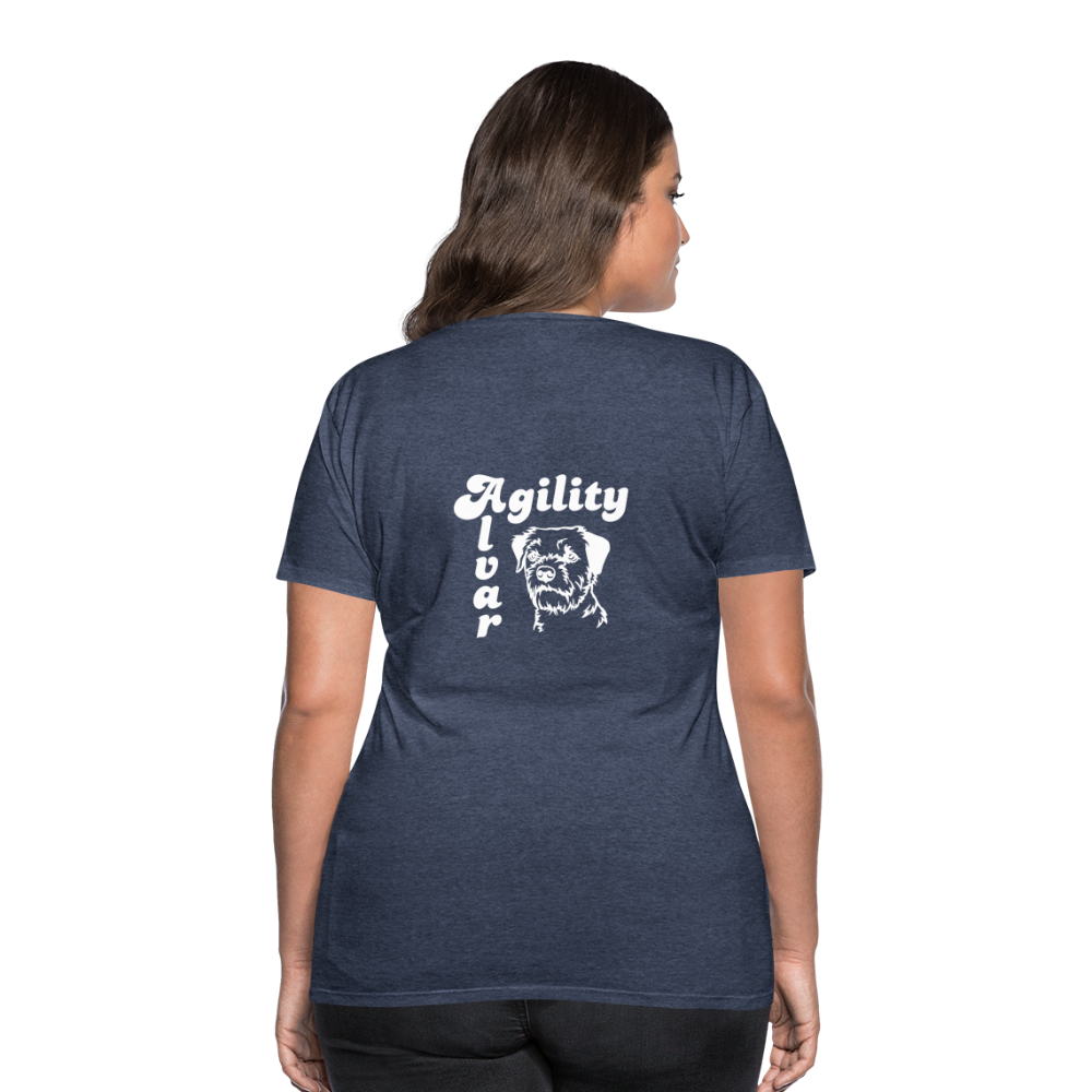 Border Terrier Agility | Women’s Premium T-Shirt - Blau meliert